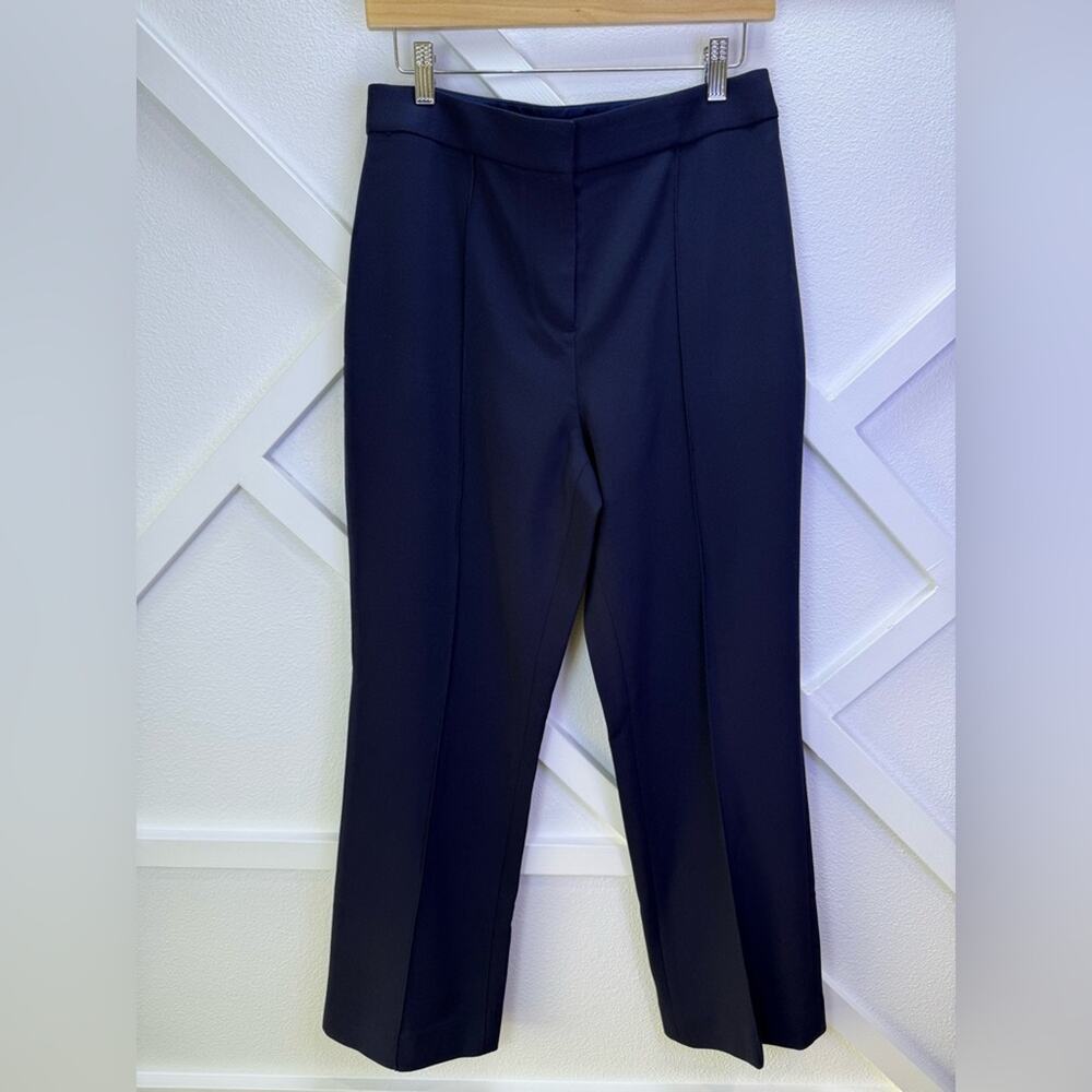 Tory Burch Wool Blend Twill Darted Front Pants Navy Size 8